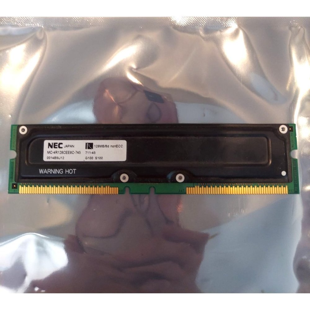 HP 1818-8015 / NEC MC-4R256CEE6C-745 128MB RAMbus DRAM 184-pin Non-ECC RAM